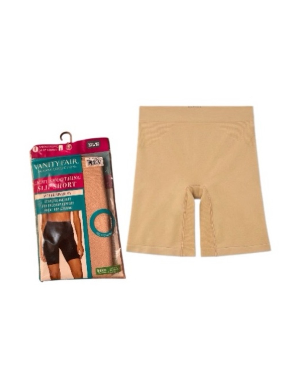 Vanity Fair Tan Shapewear Radiant Collection High-Waisted Slip Shorts
